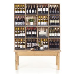 Wine-cabinet-stacking-crates-on-1500mm-gift-Table