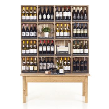 Wine-cabinet-stacking-crates-on-1500mm-gift-Table