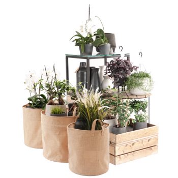 Cube-on-raised-plinth-with-hessian-bins-for-home-interiors