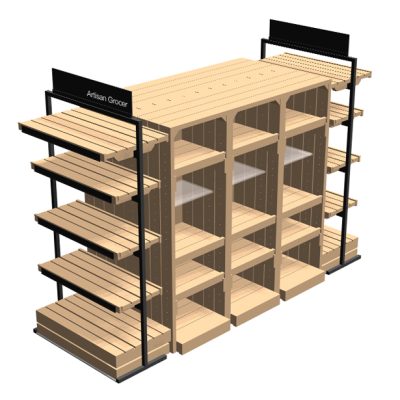 Mid-Height-Gondola-1500mm-with-straight-shelves-on-Ends